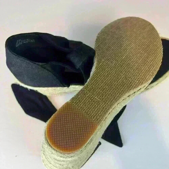 Tommy Hilfiger Espadrille Wedge Plaid Ankle Tie Heeled Sandals - Picture 5 of 6